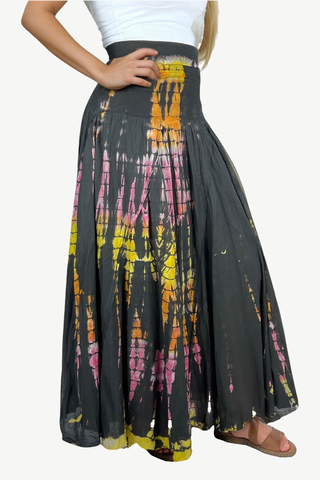 Annapurna Cotton Tie-Dye Lined Skirt