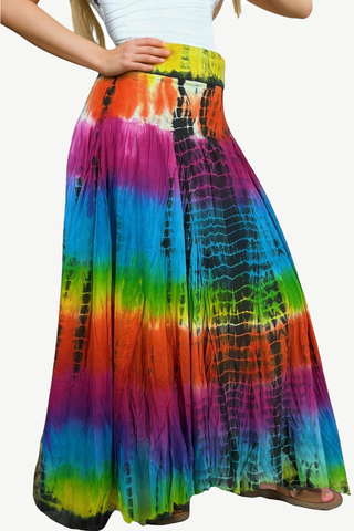 Annapurna Cotton Tie-Dye Lined Skirt