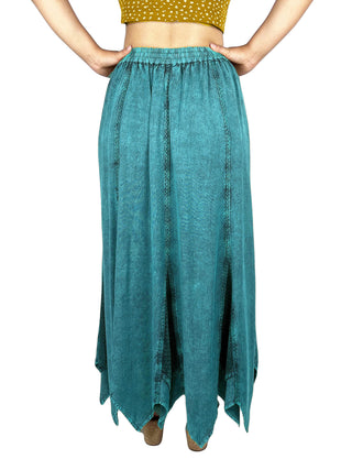 Khangsar Asymmetrical Netted Rayon Skirt