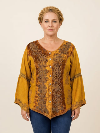 Sarangkot Rayon Velvet Gothic Blouse