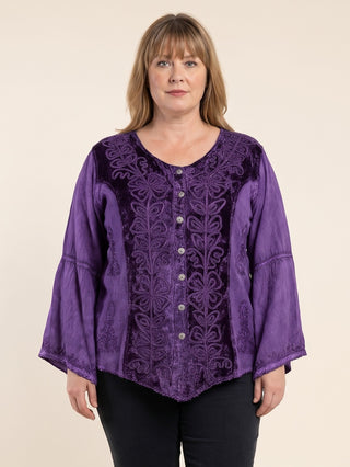 Sarangkot Rayon Velvet Gothic Blouse