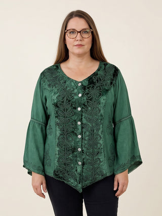 Sarangkot Rayon Velvet Gothic Blouse