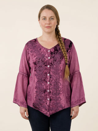 Sarangkot Rayon Velvet Gothic Blouse