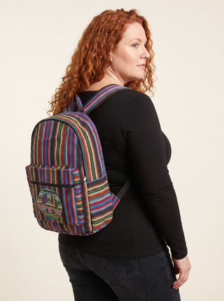 Chainpur Jute Om Peace Backpack