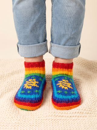 Dhapasi Crochet Fleece-Lined Bootie Socks