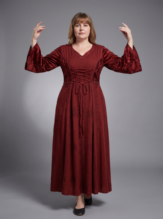 Chamje Rayon Velvet Corset Renaissance Gown