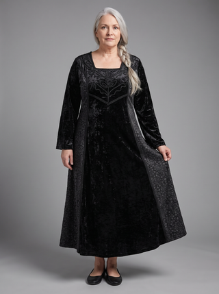Belbari Medieval Rayon Velvet Wedding Gown