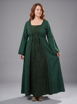 Makwanpur Rayon Bell-Sleeve Maxi Dress