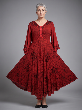 Mahottari Rayon Crepe Butterfly Empire Dress
