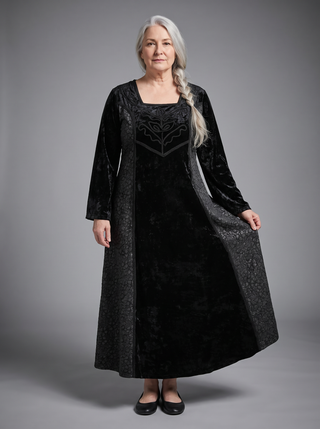 Belbari Medieval Rayon Velvet Wedding Gown