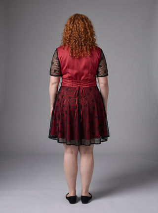 Khandbari Rayon Peasant Corset Short Dress