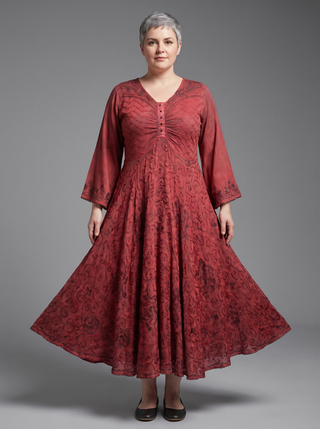 Mahottari Rayon Crepe Butterfly Empire Dress
