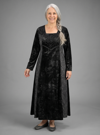 Belbari Medieval Rayon Velvet Wedding Gown
