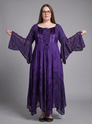 Kunde Rayon Medieval Handkerchief Corset Gown