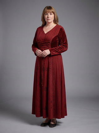 Chamje Rayon Velvet Corset Renaissance Gown