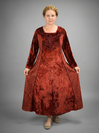 Belbari Medieval Rayon Velvet Wedding Gown
