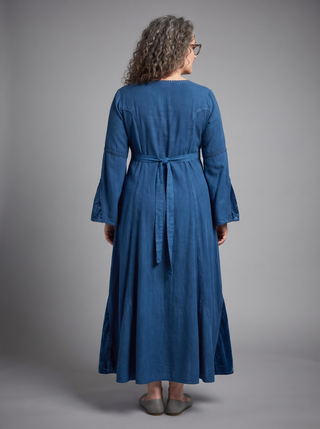 Asan Rayon Corset Bell-Sleeve Dress