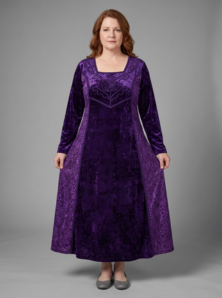 Belbari Medieval Rayon Velvet Wedding Gown