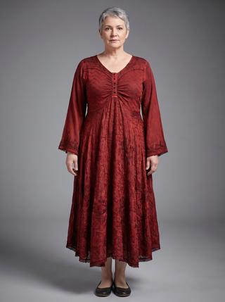 Mahottari Rayon Crepe Butterfly Empire Dress