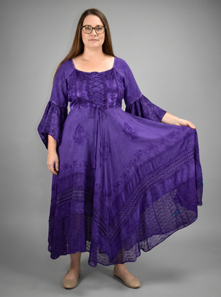 Kunde Rayon Medieval Handkerchief Corset Gown