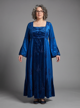 Asan Rayon Corset Bell-Sleeve Dress