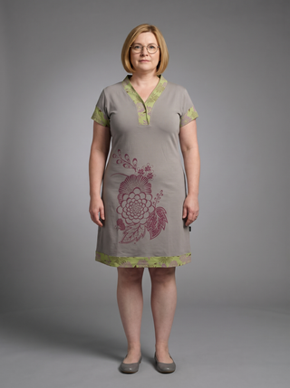 Pachermo Knit Cotton Junior V-Neck Babydoll Dress