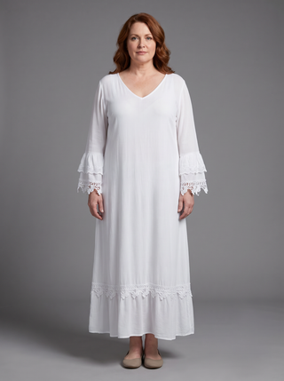 Chhomrong Medieval Gothic Rayon Crepe Gown