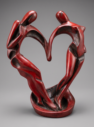 Bhedetar Resin Handcrafted Holding Hands Figurine