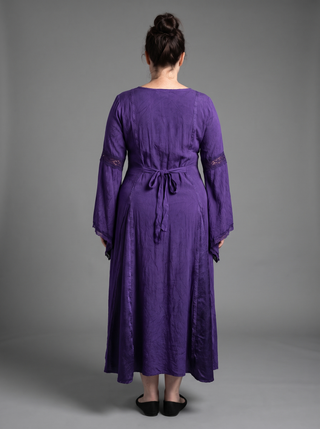 Bhairahawa Rayon Satin Corset Bell-Sleeve Dress