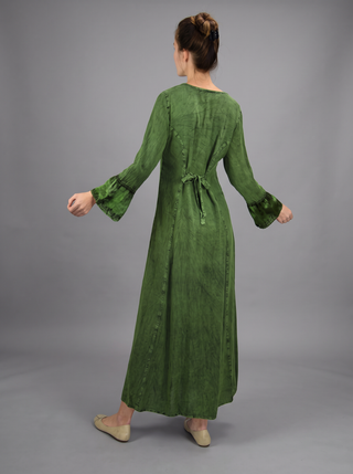 Kavre Rayon Corset Gothic Maxi Dress