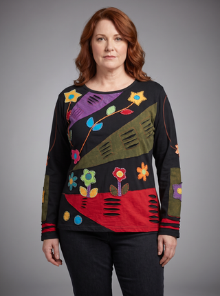 Bhadrapur Patchwork Rib Cotton Blouse