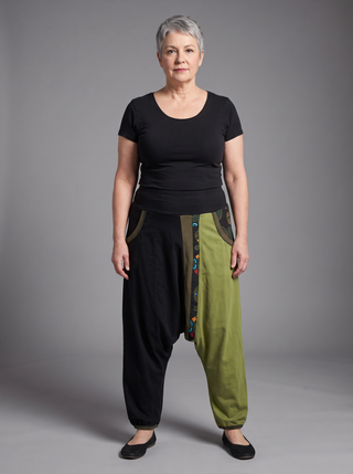 Pisang Junior Hippie Knit Cotton Harem Pants