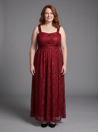Tilije Rayon Empire Net-Overlay Vintage Dress