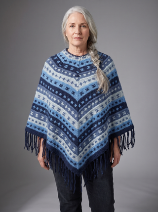 Tinjure Hand-Knit Sheep Wool Poncho