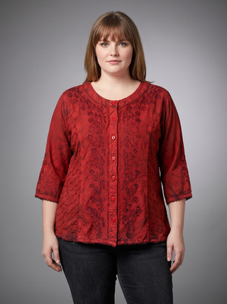 Patan Rayon Medieval Embroidered Blouse