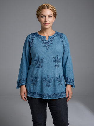 Dhaulagiri Rayon Renaissance Embroidered Blouse