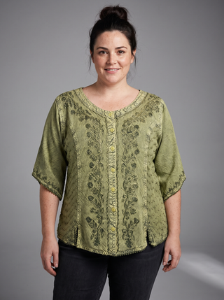 Patan Rayon Medieval Embroidered Blouse