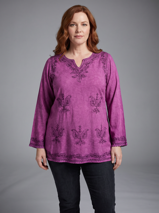 Dhaulagiri Rayon Renaissance Embroidered Blouse