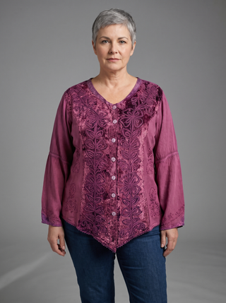 Sarangkot Rayon Velvet Gothic Blouse