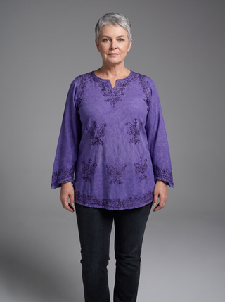 Dhaulagiri Rayon Renaissance Embroidered Blouse