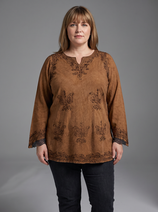 Dhaulagiri Rayon Renaissance Embroidered Blouse