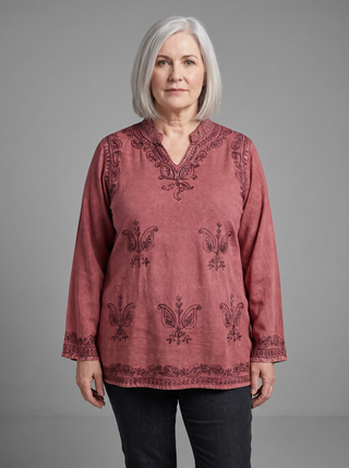 Dhaulagiri Rayon Renaissance Embroidered Blouse
