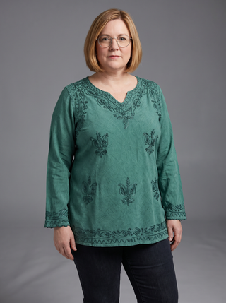 Dhaulagiri Rayon Renaissance Embroidered Blouse