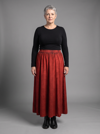 Marpha Rayon Medieval Embroidered Maxi Skirt
