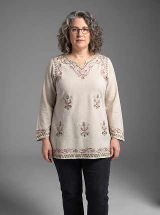 Dhaulagiri Rayon Renaissance Embroidered Blouse