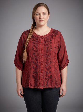 Patan Rayon Medieval Embroidered Blouse