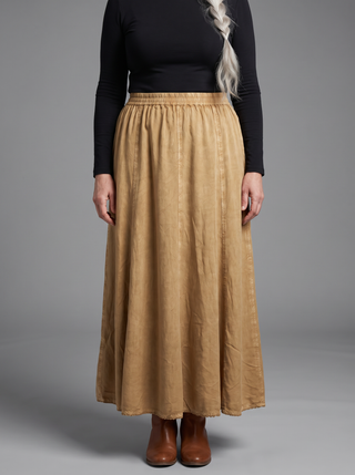 Marpha Rayon Medieval Embroidered Maxi Skirt