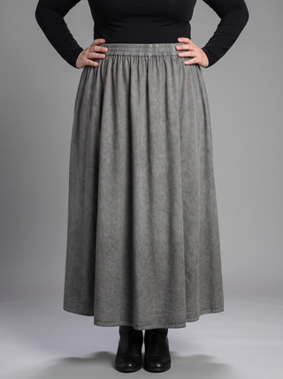 Marpha Rayon Medieval Embroidered Maxi Skirt