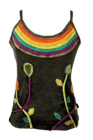 WTP 0082 Agan Traders Nepal Stem Knit Tank Camis Top Blouse - Agan Traders, Multicolor
