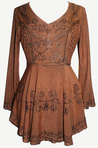 Kande Rayon Victorian Gothic Embroidered Tunic